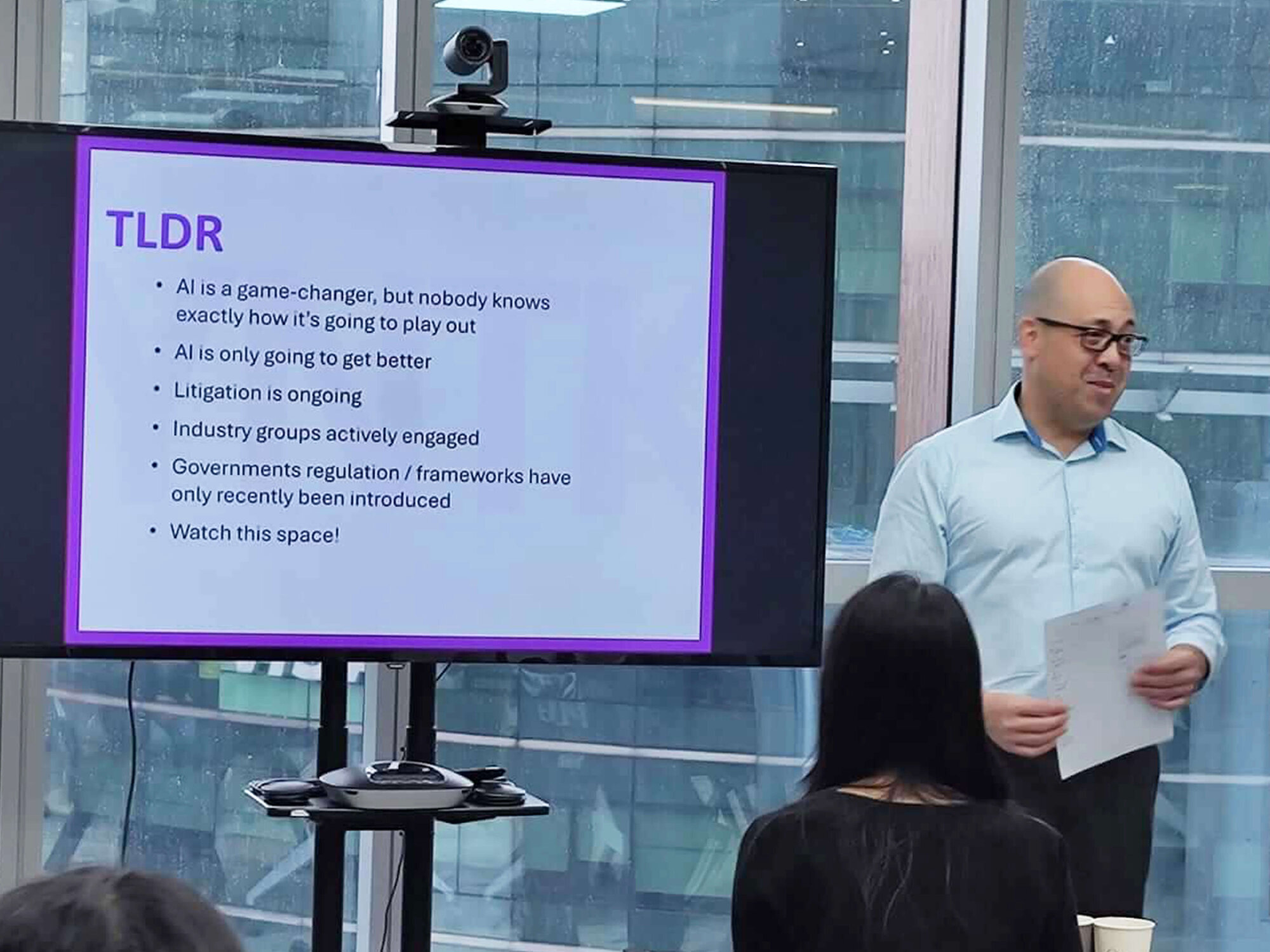 Mr James Collison (Senior Counsel, Intellectual Property, Asia Pacific, Mastercard) delivering an engaging session on AI’s impact on legislative frameworks.