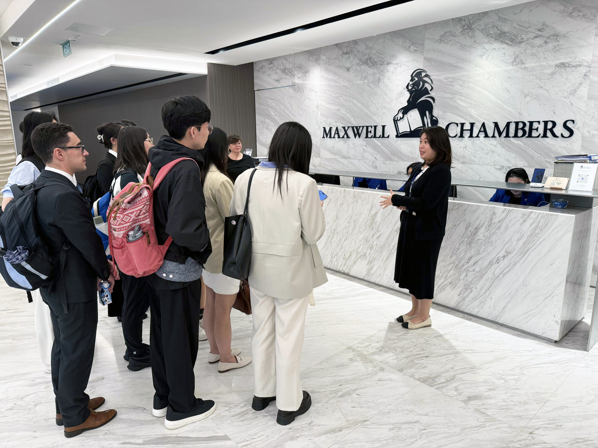Ms Isabel Ho (Deputy Head of Marketing & Business Development, Maxwell Chambers) introducing participants to Singapore's world-class dispute resolution facilities.