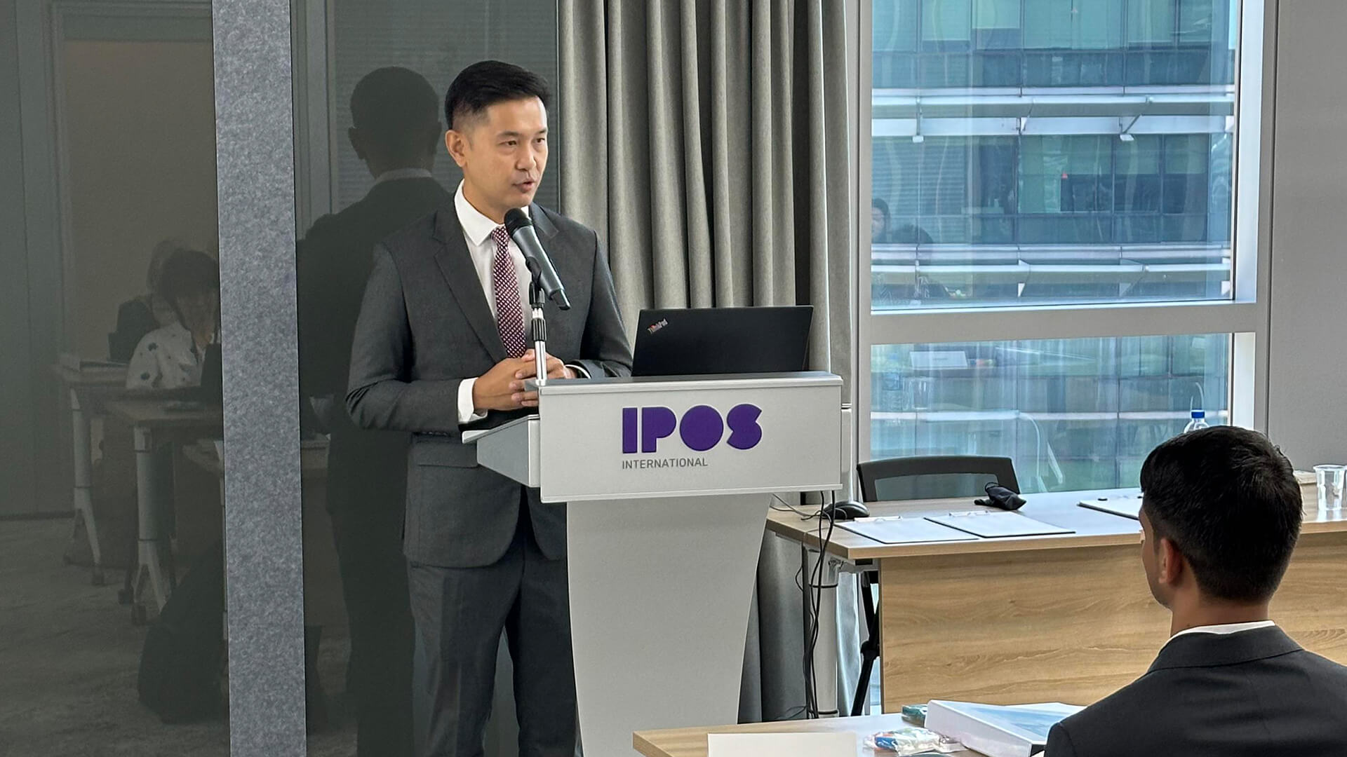 Mr. Alfred Yip, Director of Patent Search, Examination, and Analytics at IPOS International, delivering a warm welcome and setting the stage for an enriching learning journey on Day 1